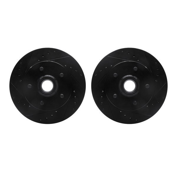 Rotors-Drilled and Slotted-Black, Zinc Plated black, Zinc Coated, 8002-48017, Dynamic Friction Co, Mfr#: 8002-48017